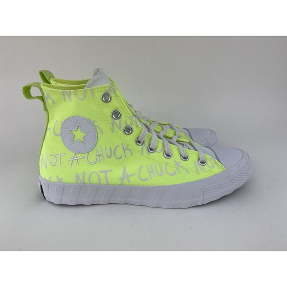 Converse Unt1tl3d Not A Chuck All Star Hi Mens Shoes Sneakers Green Volt A03146C - Picture 7 of 12